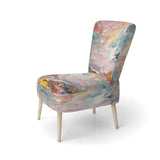 Summer Pastel Groove Abstract Expressionism - Modern Accent Side Chair