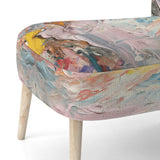 Summer Pastel Groove Abstract Expressionism - Modern Accent Side Chair