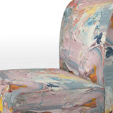 Summer Pastel Groove Abstract Expressionism - Modern Accent Side Chair
