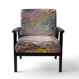 Summer Pastel Groove Abstract Expressionism - Modern Accent Side Chair