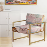 Summer Pastel Groove Abstract Expressionism - Modern Accent Side Chair