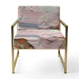Summer Pastel Groove Abstract Expressionism - Modern Accent Side Chair