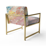 Summer Pastel Groove Abstract Expressionism - Modern Accent Side Chair