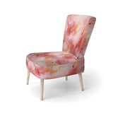 Gentle Pink Serenity Abstract Watercolor - Upholstered Modern Accent Chairs
