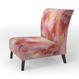 Gentle Pink Serenity Abstract Watercolor - Upholstered Modern Accent Chairs