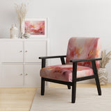 Gentle Pink Serenity Abstract Watercolor - Upholstered Modern Accent Chairs
