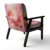 Gentle Pink Serenity Abstract Watercolor - Upholstered Modern Accent Chairs