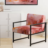 Gentle Pink Serenity Abstract Watercolor - Upholstered Modern Accent Chairs