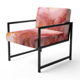 Gentle Pink Serenity Abstract Watercolor - Upholstered Modern Accent Chairs