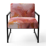 Gentle Pink Serenity Abstract Watercolor - Upholstered Modern Accent Chairs