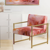Gentle Pink Serenity Abstract Watercolor - Upholstered Modern Accent Chairs