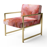 Gentle Pink Serenity Abstract Watercolor - Upholstered Modern Accent Chairs