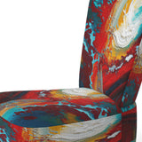 Rhythmic abstract Teal Awakening - Modern Accent Side Chair