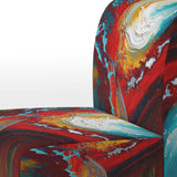 Rhythmic abstract Teal Awakening - Modern Accent Side Chair