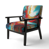 Rhythmic abstract Teal Awakening - Modern Accent Side Chair