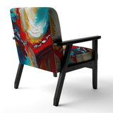 Rhythmic abstract Teal Awakening - Modern Accent Side Chair