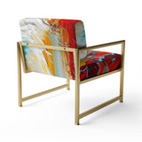 Rhythmic abstract Teal Awakening - Modern Accent Side Chair