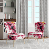 Exquisite Fluidity Magenta Ink Clouds - Modern Arm Chair