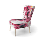 Exquisite Fluidity Magenta Ink Clouds - Modern Arm Chair