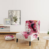 Exquisite Fluidity Magenta Ink Clouds - Modern Arm Chair