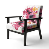 Exquisite Fluidity Magenta Ink Clouds - Modern Arm Chair