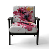 Exquisite Fluidity Magenta Ink Clouds - Modern Arm Chair