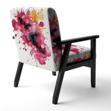Exquisite Fluidity Magenta Ink Clouds - Modern Arm Chair