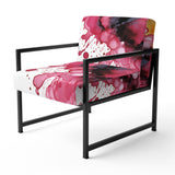 Exquisite Fluidity Magenta Ink Clouds - Modern Arm Chair