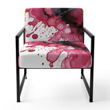 Exquisite Fluidity Magenta Ink Clouds - Modern Arm Chair