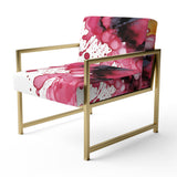 Exquisite Fluidity Magenta Ink Clouds - Modern Arm Chair