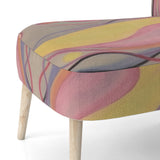 Shadow Dance Yellow & Pink Vintage Illustration - Modern Arm Chair