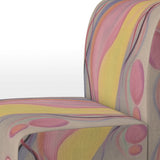Shadow Dance Yellow & Pink Vintage Illustration - Modern Arm Chair