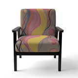 Shadow Dance Yellow & Pink Vintage Illustration - Modern Arm Chair