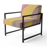 Shadow Dance Yellow & Pink Vintage Illustration - Modern Arm Chair