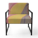 Shadow Dance Yellow & Pink Vintage Illustration - Modern Arm Chair