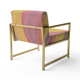 Shadow Dance Yellow & Pink Vintage Illustration - Modern Arm Chair