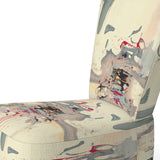 Dancing Alone Minimal Abstract Painting - Upholstered Modern Accent Chairs