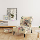 Dancing Alone Minimal Abstract Painting - Upholstered Modern Accent Chairs