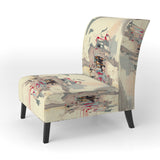 Dancing Alone Minimal Abstract Painting - Upholstered Modern Accent Chairs