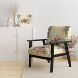 Dancing Alone Minimal Abstract Painting - Upholstered Modern Accent Chairs