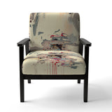 Dancing Alone Minimal Abstract Painting - Upholstered Modern Accent Chairs