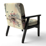 Dancing Alone Minimal Abstract Painting - Upholstered Modern Accent Chairs