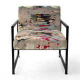 Dancing Alone Minimal Abstract Painting - Upholstered Modern Accent Chairs