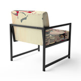 Dancing Alone Minimal Abstract Painting - Upholstered Modern Accent Chairs