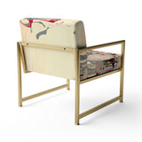 Dancing Alone Minimal Abstract Painting - Upholstered Modern Accent Chairs