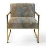 Serene Sensitivity In Gentle Retro Tones - Modern Accent Slipper Chair