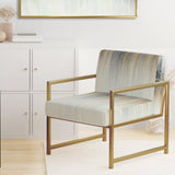 Gentle Gray Serenity - Modern Arm Chair