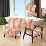 Nutshell Waves Abstract Watercolor - Modern Arm Chair