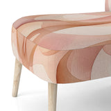 Nutshell Waves Abstract Watercolor - Modern Arm Chair