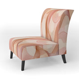 Nutshell Waves Abstract Watercolor - Modern Arm Chair